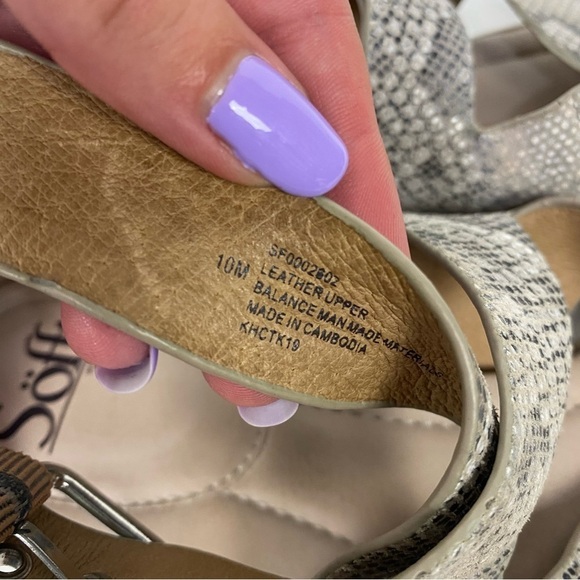 Sofft Snakeskin reptile sneaker sandals - Picture 4 of 6